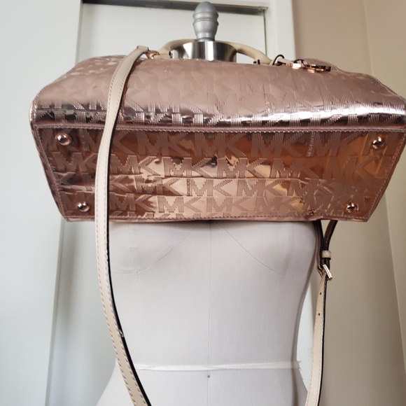 Michael Kors Rose Gold Dome Satchel! - Picture 13 of 14